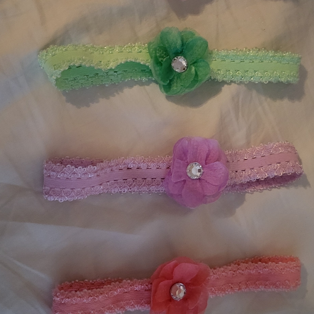 Koala Kids Green and Pink Floral Hair Accessories Set